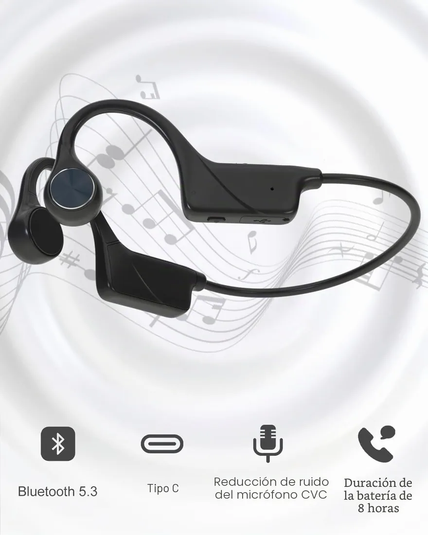 SANOTO Auriculares Conduccion Osea, Open Ear Auriculares Inalámbricos foto 2