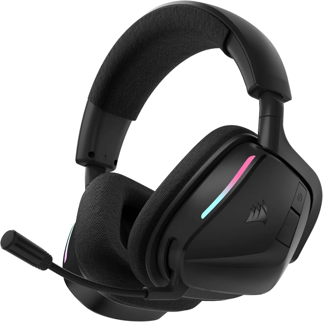 Corsair Void v2 Auriculares Inalámbricos para Juegos – Carbono | Bluetooth, Dolby Atmos, Batería de 70 Horas, Inalámbrica de Doble Banda, Carga Rápida - PC, PS5, PS4, Switch y Móvil