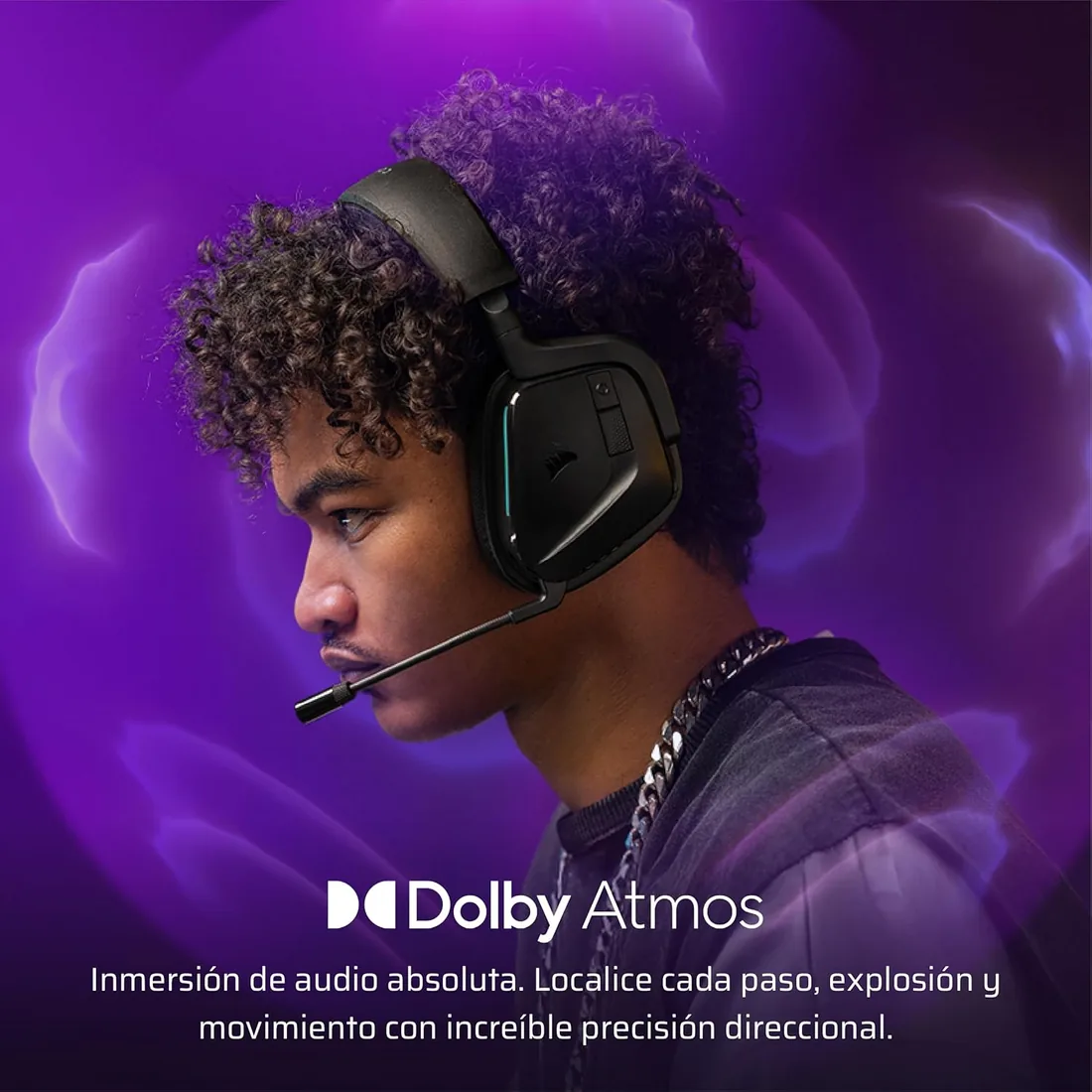 Corsair Void v2 Auriculares Inalámbricos para Juegos – Carbono | Bluetooth, Dolby Atmos, Batería de 70 Horas, Inalámbrica de Doble Banda, Carga Rápida - PC, PS5, PS4, Switch y Móvil foto 3