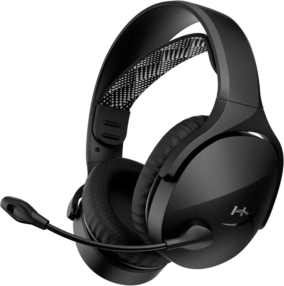 HyperX Cloud Jet - Auriculares Gaming inalámbricos, Dual Bluetooth + dongle USB, Mic Monitoring/sidetone Siempre Activo, 25h de batería, para PC/PS5/Nintendo Switch/Móvil, Negro