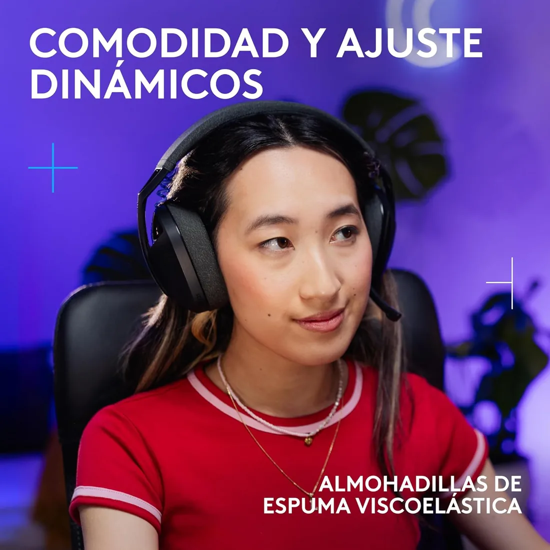 Logitech G G321 Lightspeed, Auriculares inalámbricos Bluetooth para Gaming | Comodidad y ajuste dinámicos, micrófono de varilla 16 khz, PC, PS4, PS5, Nintendo Switch y dispositivos móviles - Negro foto 2