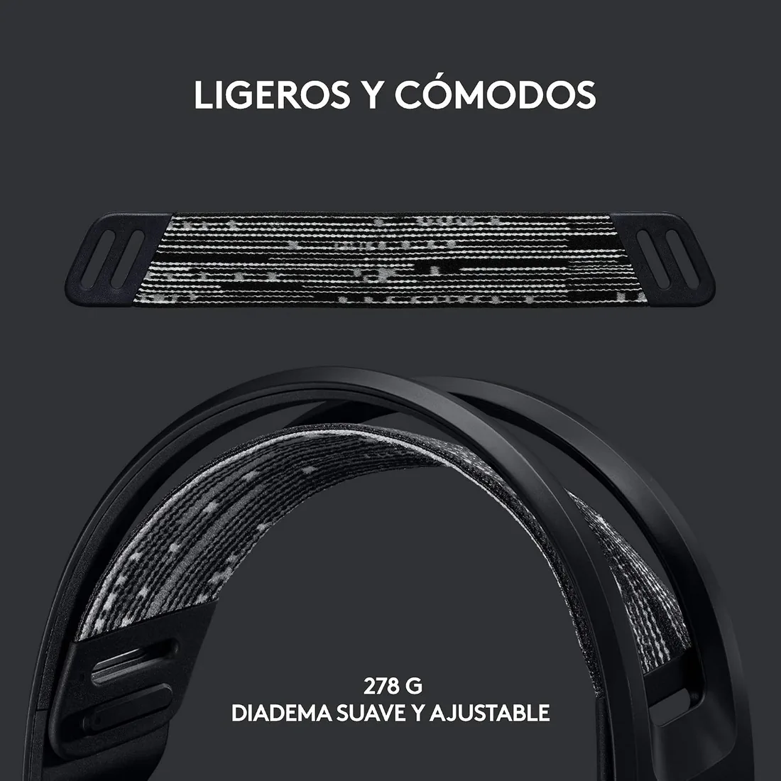 Logitech G G733 Lightspeed Auriculares con Micrófono Inalámbricos | Para Gaming, con Diadema con Suspensión, LIGHTSYNC RGB, Tecnología de Micrófono Blue VO!CE, Ligeros, 29h de batería - Negro foto 2