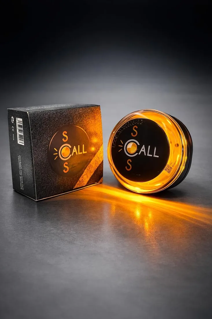 Baliza V16 para Coche Homologada DGT 3.0 | Luz de Emergencia SOS Conectada | LED 360° Alta Visibilidad | Fabricada en España | Válida hasta 2040