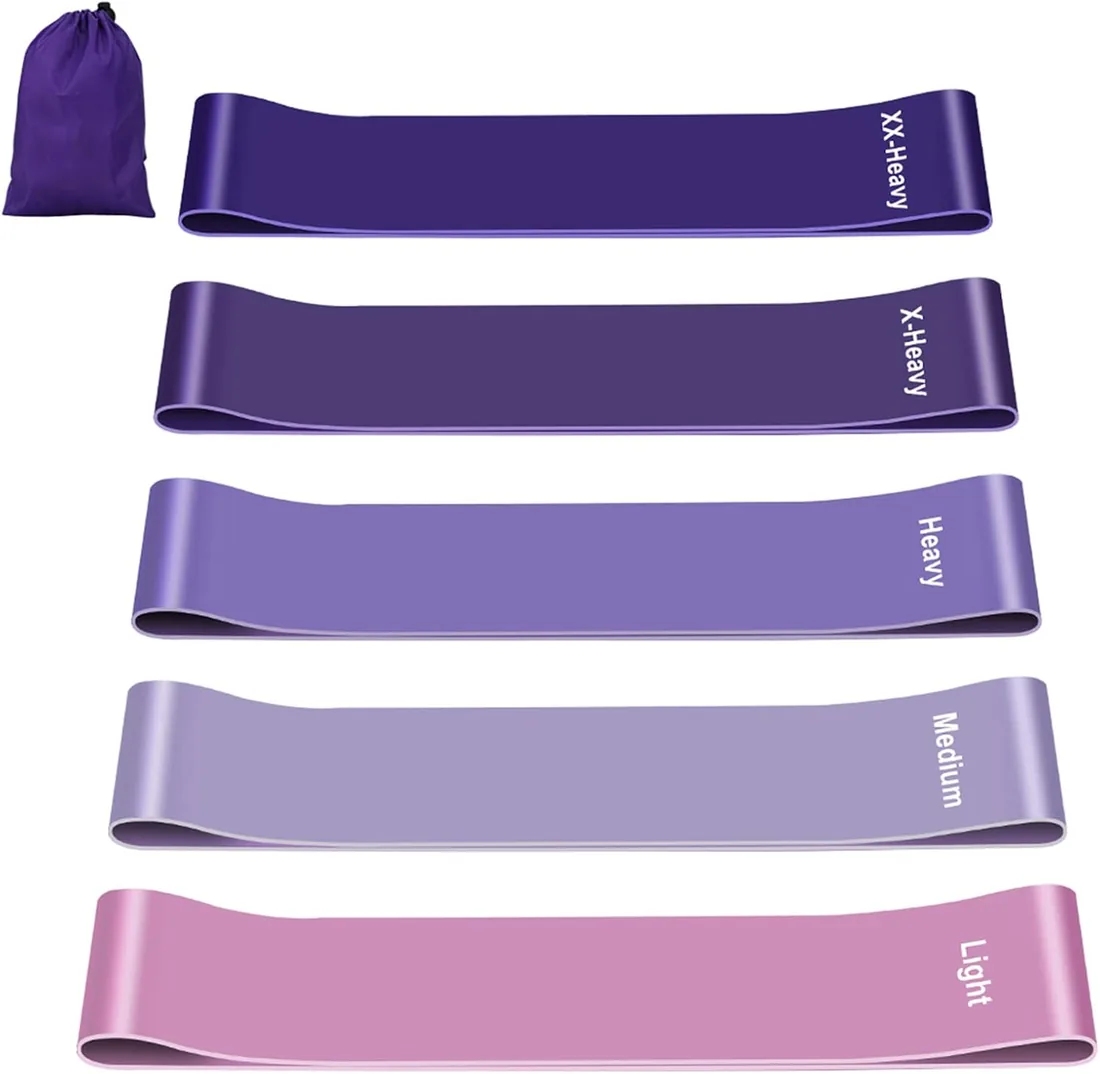 Fokky Gomas Elasticas Musculacion [Set de 5], Látex Natural | Bandas Elasticas Musculacion con Bolsa de Transporte, Cintas Elasticas Musculacion para Piernas,Glúteos,Brazos,Yoga,Pilates foto 2