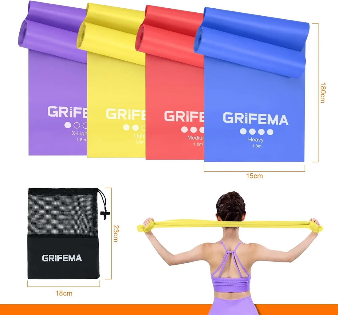 GRIFEMA GA5002 Bandas Elasticas Fitness Set de 4-1.8M foto 2
