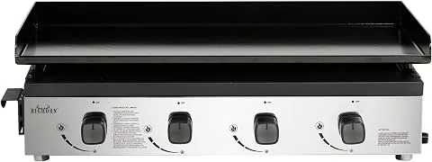 BIGHORN Plancha Grill - Barbacoa de gas – Tabletop – Portátil – 4 Quemadores foto 3