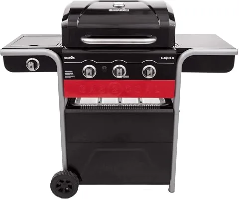 Char-Broil Barbacoa Híbrida Gas2Coal 330 para Gas y Carbón | Cambio a carbón en 60 s, Calor uniforme, Quemador lateral, Pa foto 3