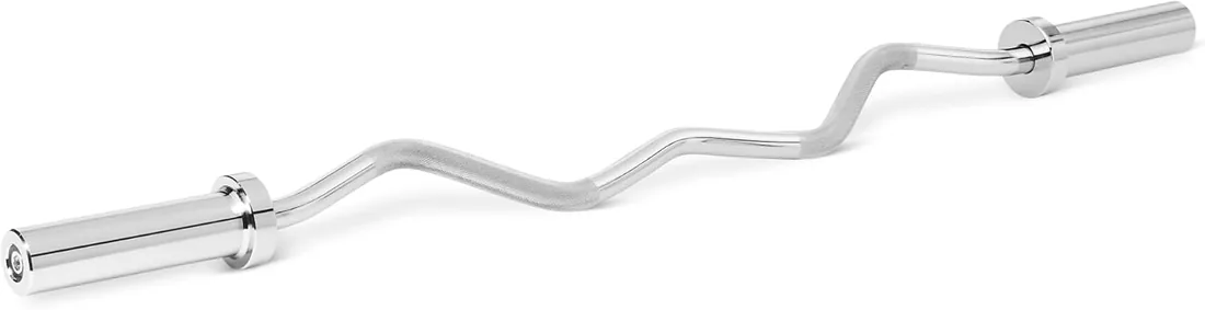 Amazon Basics Barra Olímpica Curvada de 5,1cm, 119,4cm, Cromada foto 3