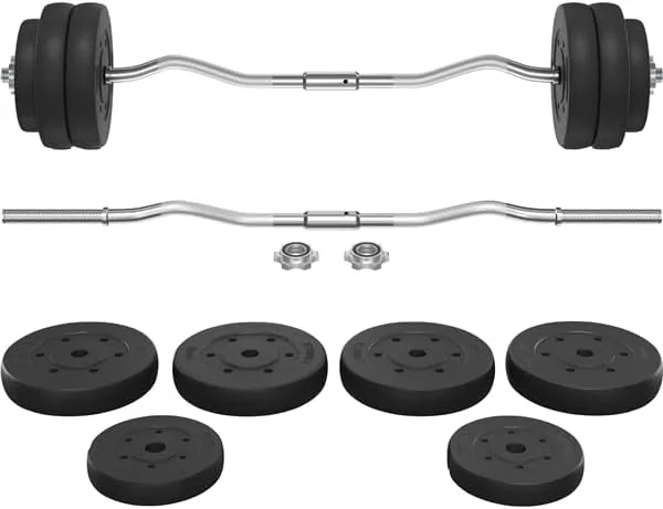 Yaheetech Juego de Mancuernas de 30/25/20kg de Hierro con Placas de 2,5 kg/5 kg para Bodybulding/Mancuernas/brazadas/Sentadillas foto 2
