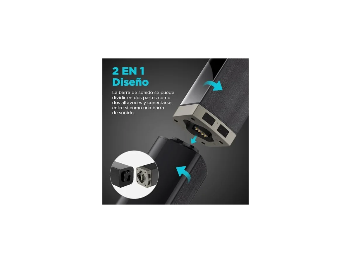2.0 Barra de Sonido para TV, Barra de Sonido Separable 2 en 1 de 32 Pulgadas para Dispositivos de TV con… foto 3