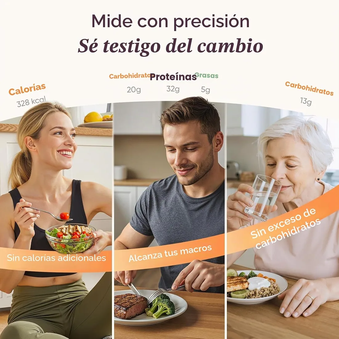 COSORI Báscula digital inteligente de cocina con calculadora nutricional, información de nutrientes en pantalla, aplicación gratuita para seguimiento de calorías y macro, escaneo de IA, objetivos foto 3