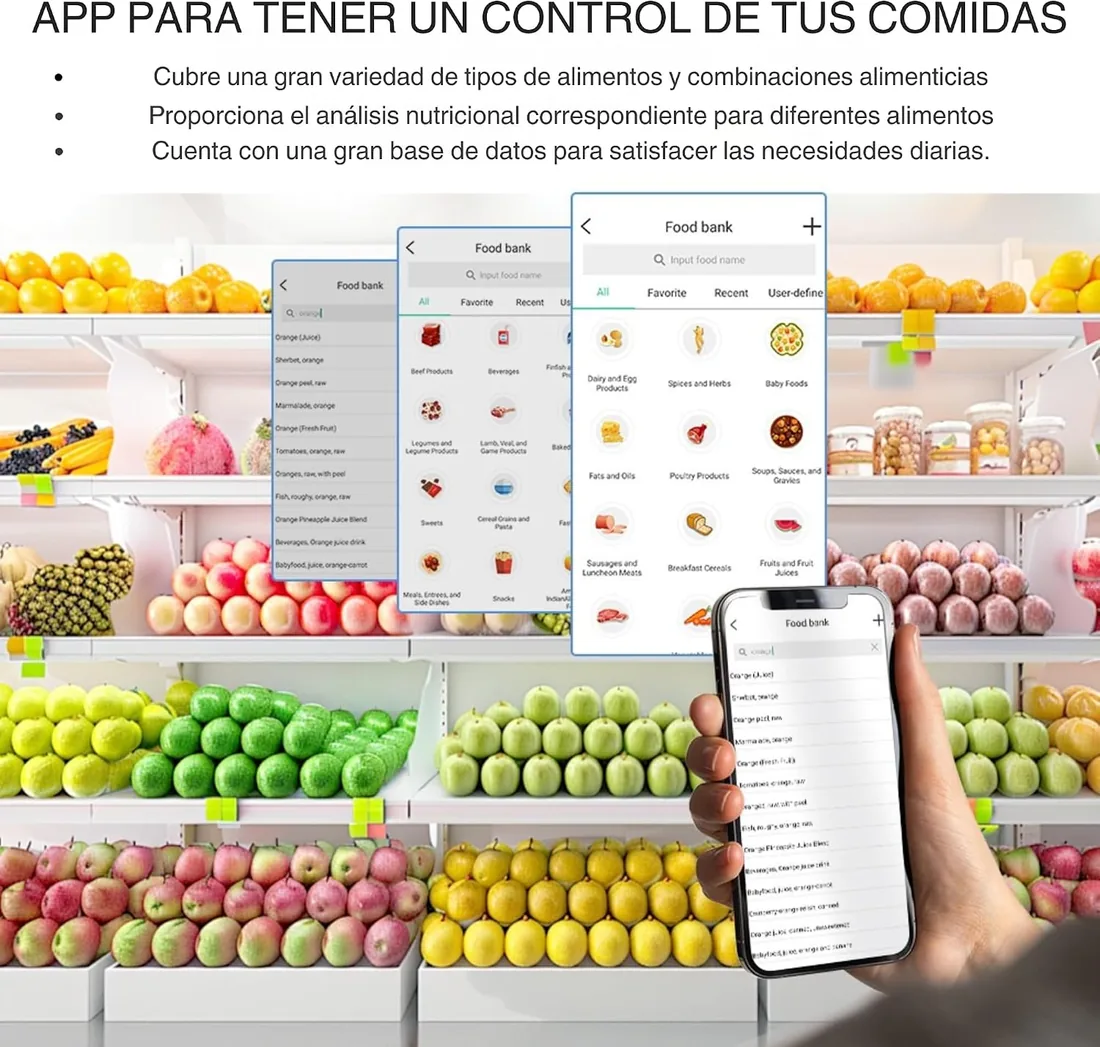 Smartia – Báscula de cocina inteligente, Modelo 2026 con APP incluida, Báscula digital hasta 15 kilos, Registro de dietas y calorías con la APP, acero inoxidable, Peso de cocina de precisión de 1g foto 3