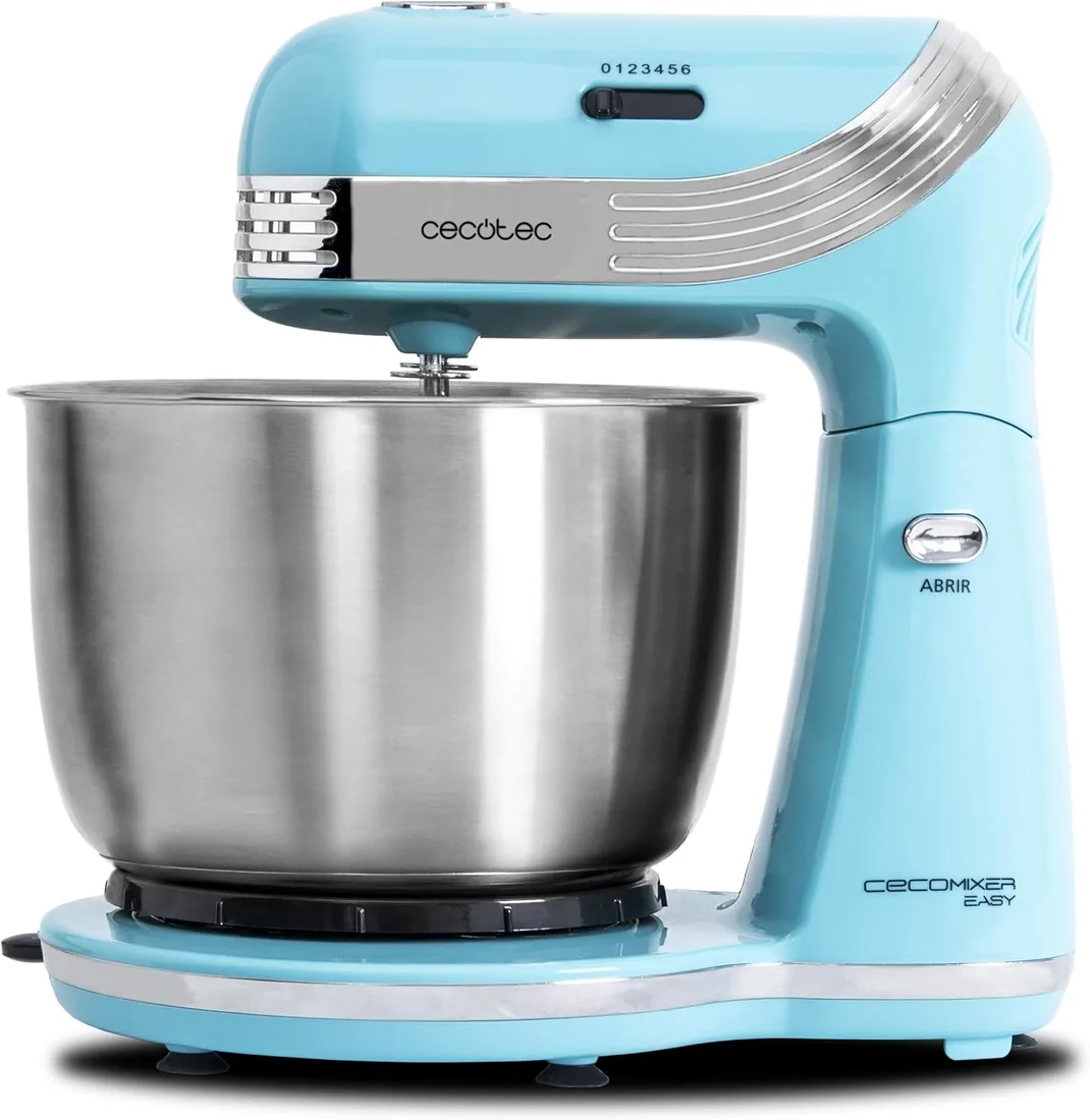Cecotec Batidora Amasadora Cecomixer Easy. 250 W, Movimiento Orbital, Capacidad 3 L, Bol de Acero, 5 Funciones: Amasar, Batir, Mezclar, Montar, Emulsionar, 6 Velocidades, Azul foto 3