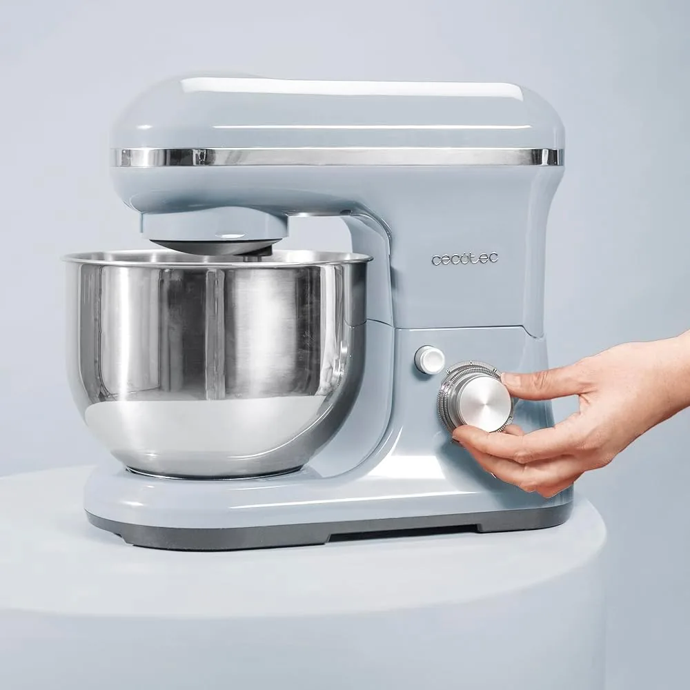 Cecotec Batidora Amasadora Cecomixer Merengue 5L 1200 Ice-Cream Azul, 1200 W, 5 Función y Hielo, Bol de Acero de 5 L y Accesorios para Batir y Amasar, Incluye Función para Hacer Helado foto 3