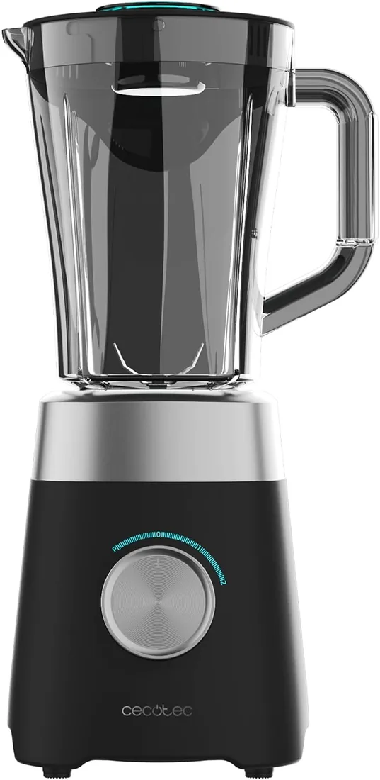 Cecotec Batidora de Vaso con Jarra de 1,5L Power Black Titanium 1300MAX B Pro. 1300W Potencia Máxima, 20000RPM, Cuchillas 4 Hojas de Titanio, 2 Velocidades + Función Pulse, Pica Hielo Fácil foto 2