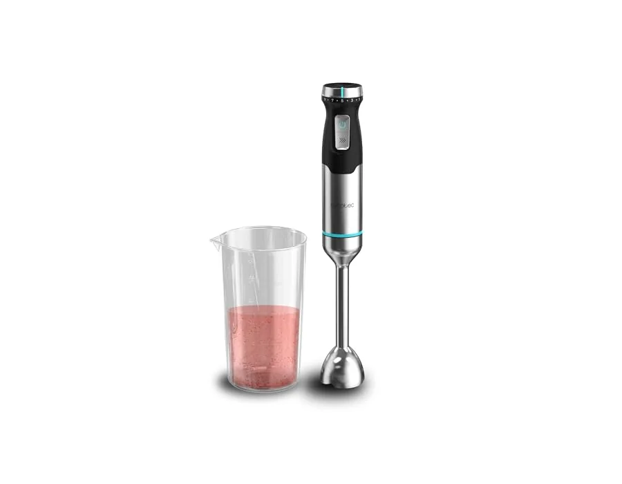 Cecotec Batidora de Mano Power Pulsar 2300MAX. 2300W Potencia Máxima, Cuchillas De 4 Hojas de Acero Inox, Pie XL, Campana Antisalpicaduras, Incluye Vaso 700ml sin tapa. foto 2