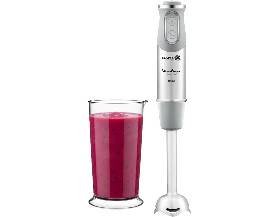 Moulinex QuickChef, Batidora Mano 1000W 10 Velocidades Vaso Medidor