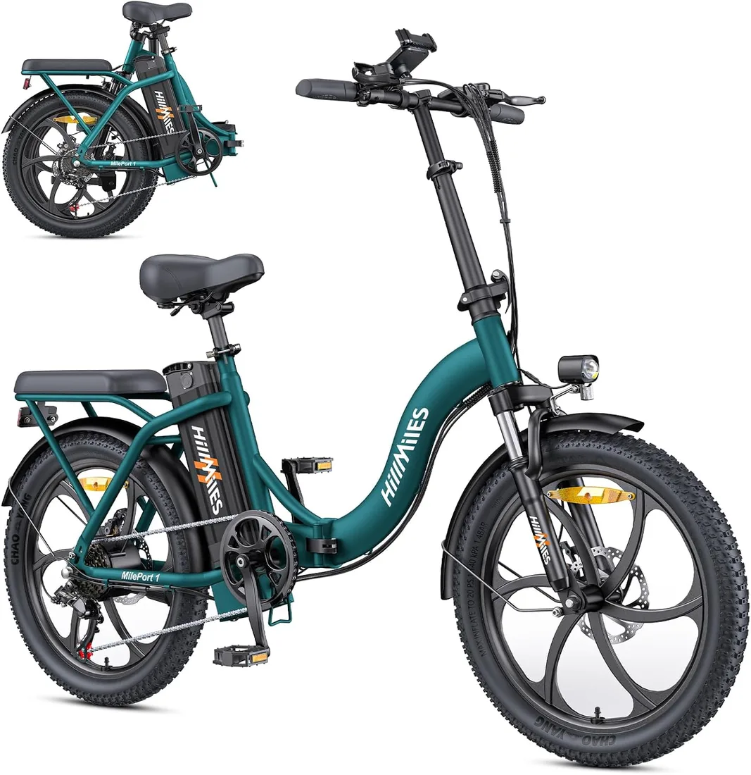 HillMiles MilePort 1 Bicicleta Eléctrica Plegable 20" Fat Tyre