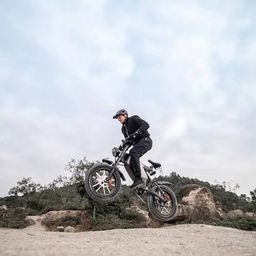 RZOGUWEX X5S Bicicleta Eléctrica Todoterreno 20", Doble Suspensión, Doble Freno Hidráulico foto 2