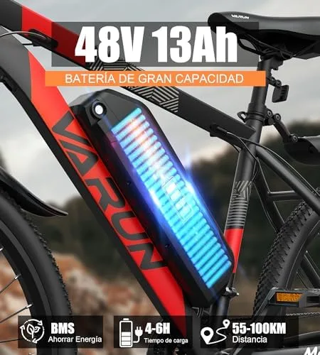 VARUN M27 Bicicleta Eléctrica 27,5" Doble Suspensión, 21 Velocidades foto 2