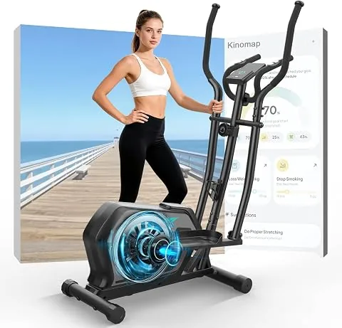 3 in 1 Máquina Bicicleta Elíptica para Casa con 16 Niveles de Resistencia | Elíptica con Monitor LCD, Bluetooth App y Sopo foto 3