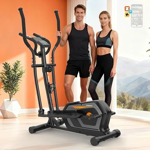 Bicicleta Elíptica para Casa con 16 Niveles de Resistencia,Monitor LCD | Ultra Silenciosa Elíptica para Casa con Pedales A foto 3
