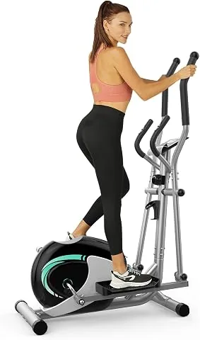 THERUN Bicicleta elíptica magnética, máquina elíptica Ultra silenciosa para Uso doméstico, máquina elíptica de Resistencia Ajustable de 16 Niveles con Monitor LCD, Sensor de Pulso foto 2
