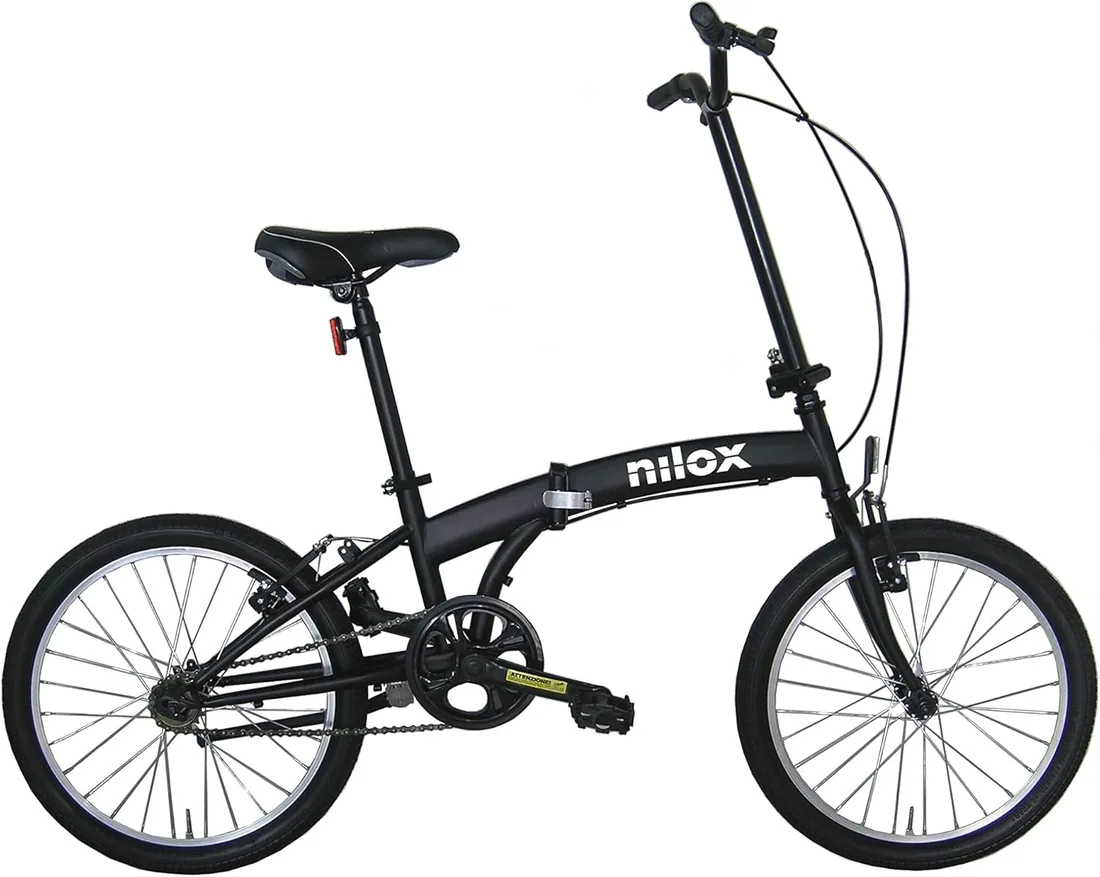 Nilox, Bike X0, Bicicleta Plegable Adulto, Fácil de Transportar, Diseño Moderno con Cuadro de Acero Opaco y Ruedas de Aluminio de 20'', Bicicleta Adulto Ligera de 12 kg