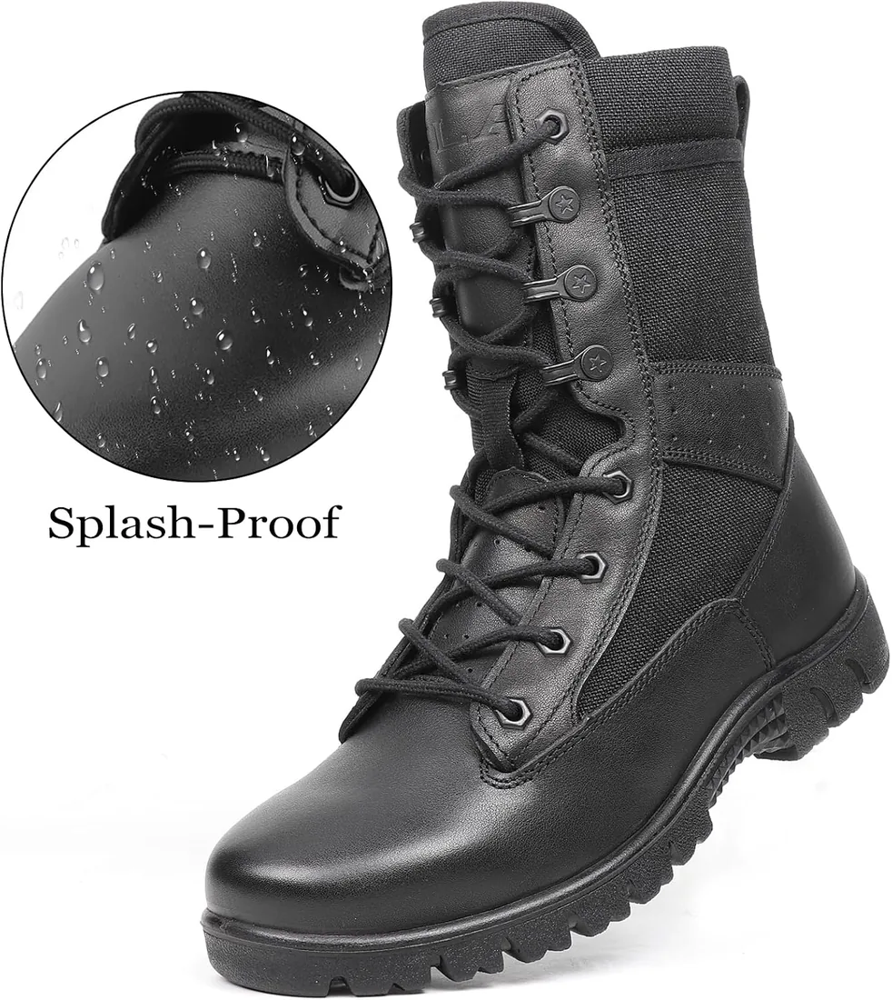 Antideslizante Botas de Servicio Tácticas Militar Motocicleta | Transpirable Duradero Transpirable Ligero Escalada Acampada Caminando Trabajo foto 2