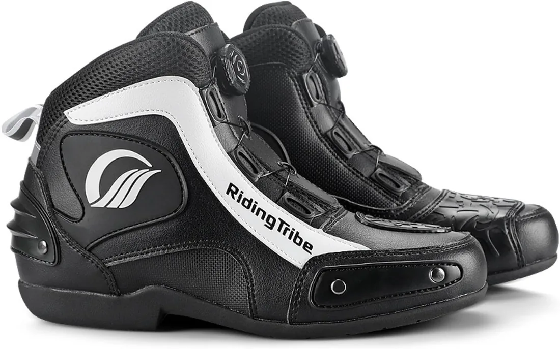 Botas de Moto para Hombre/Mujer con Protecciones – Botines de Motociclismo de Cierre Rápido, Antideslizantes, Resistentes al Desgaste, Cómodos para Carretera, Touring y Off Road
