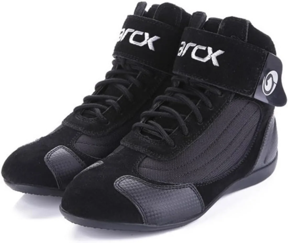 Botas de Moto para Hombre y Mujer Calzado de Motociclismo Transpirable y Antideslizante