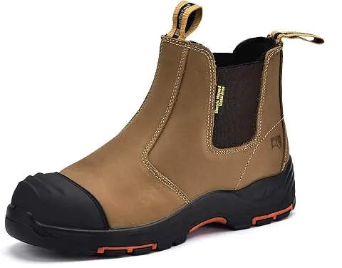 Safetoe Zapatos de Seguridad para Hombres 8025NB Botas de Seguridad con Cuero Impermeable Puntera de Material Compuesto Sin Metal Ligeros Calzado Zapatillas Para Plantilla mas Comodas SBP foto 2