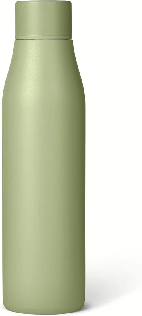 Amazon Basics Botella de Agua Aislante de Acero Inoxidable, 568ml, Libre de BPA, Oliva