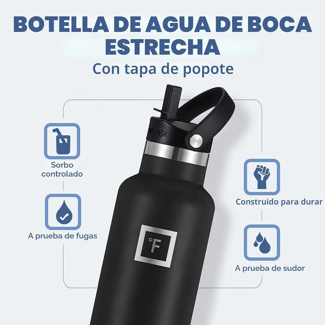Botella Agua Acero Inoxidable - 710/950 ml - Botella Termica Agua Fría - Cantimplora Aislada Doble Pared sin BPA - Garrafa Termo Gym Gimnasio Senderismo Niños - Water Bottle foto 2