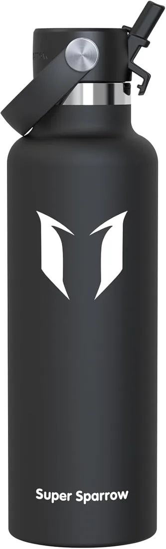 Sparrow Botella Agua Acero Inoxidable 500ml/750ml/1L/1.2L Botella Termica | Cantimplora, Termo Agua, Isotermica, Caliente, Fria, Antifugas, Sin BPA, Lavavajillas, Gimnasio, Gym, Ciclismo, Deportiva