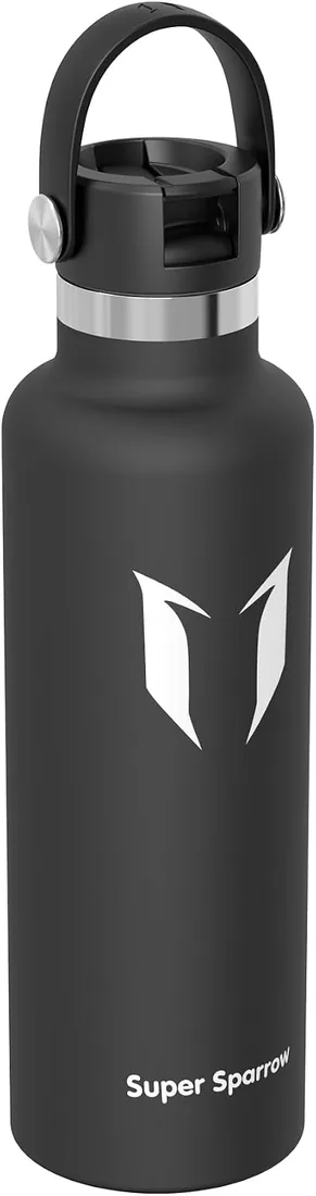 Sparrow Botella Agua Acero Inoxidable 500ml/750ml/1L/1.2L Botella Termica | Cantimplora, Termo Agua, Isotermica, Caliente, Fria, Antifugas, Sin BPA, Lavavajillas, Gimnasio, Gym, Ciclismo, Deportiva foto 2