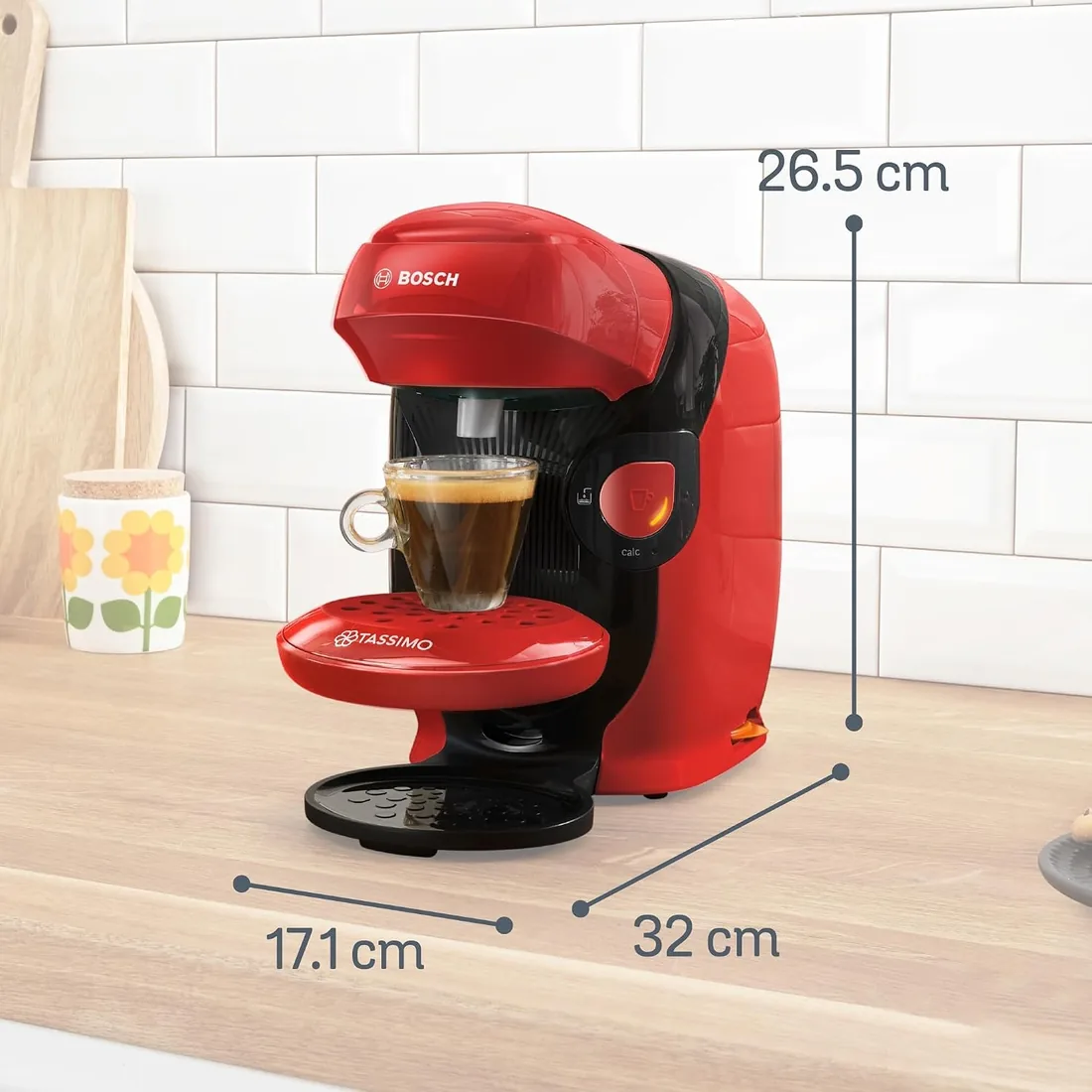 Bosch - Cafetera Tassimo Style Friendly, Hasta 70 bebidas, OneTouch, INTELLIBREW™, Rojo, TAS113E foto 2