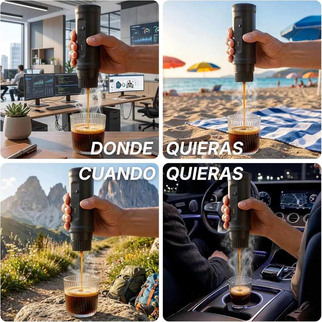 Cafetera Portatil Capsulas 2 En 1 Y Cafe Molido, Cafetera Capsulas Portatil 20 Bar Con Calentamiento Y Carga Rapida USB C, Compatible Con Capsulas Para Viaje foto 3
