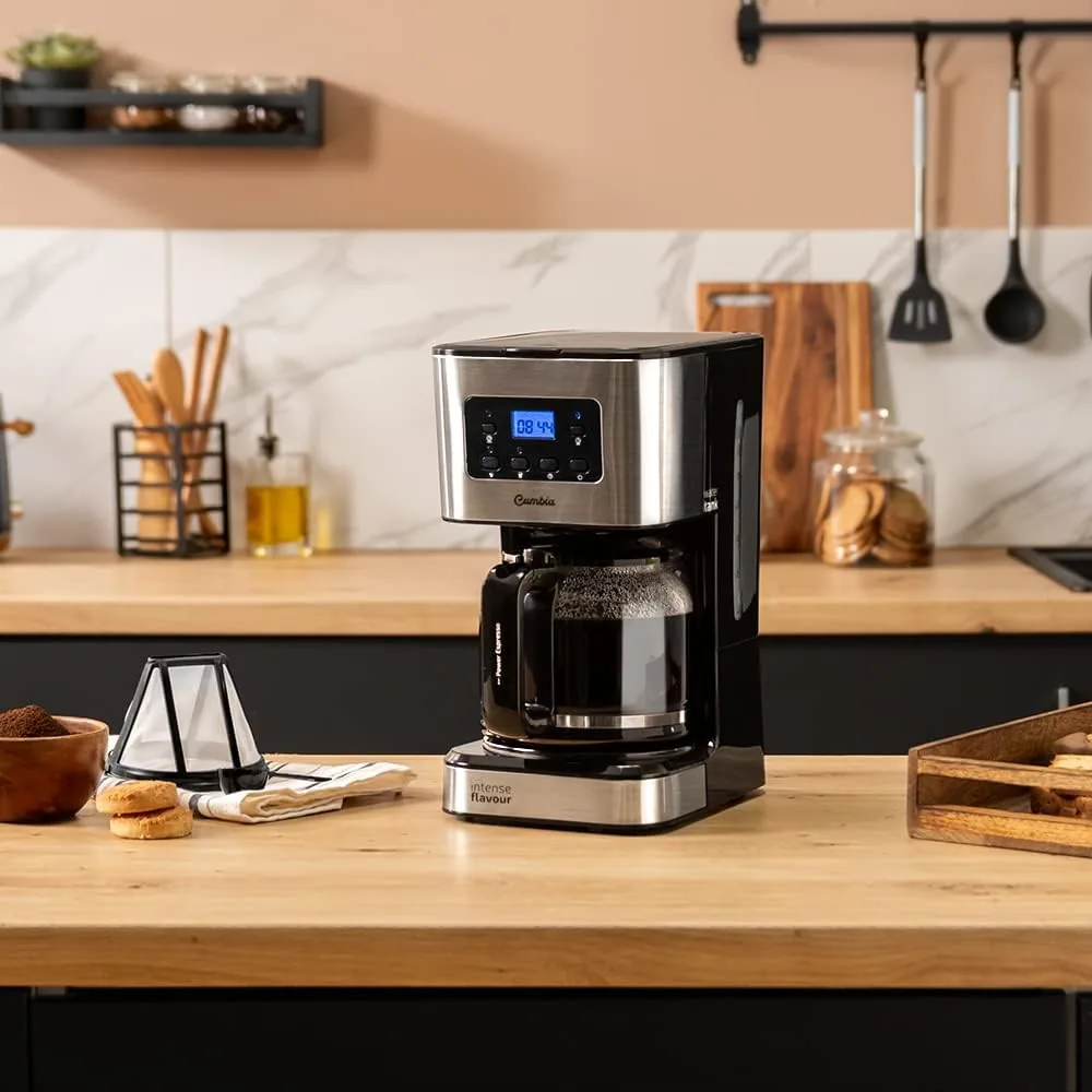 Cecotec Cafetera de Goteo Programable Coffee 66 Smart Plus. 950W, Capacidad 12 Cafés, Tecnología ExtemAroma y Función AutoClean, Acabados en Acero Inox, Pantalla LCD, 1,5 L foto 2