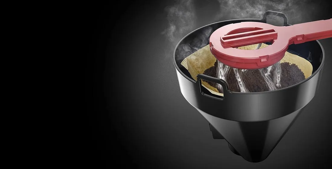 Russell Hobbs Cafetera de Goteo [15 tazas, 1100 W] Colours+ Red (jarra cristal 1.25 l, tecnología WhirlTech, pantalla LCD, temporizador programable, filtro extraíble, mantenimiento calor) 24031-56 foto 2