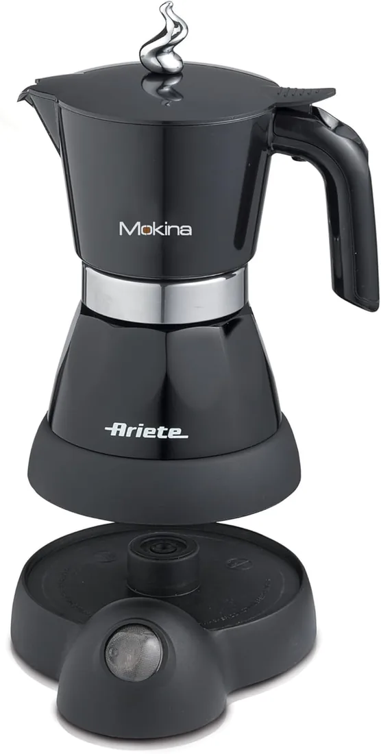 Ariete 1358 Moka Aroma - Cafetera Eléctrica Moka 2/4 Tazas - Autoapagado - Mantiene la Temperatura 30' - 400 W - Negro foto 2