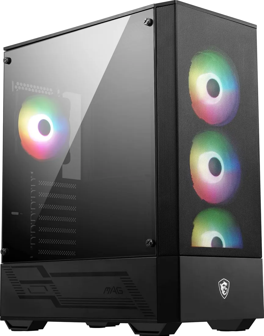 MSI MAG FORGE 112R Caja PC Mid-Tower - Vidrio Templado, Admite ATX, Micro-ATX y Mini-ITX, Panel Frontal Mallado, 4 Fans ARGB 120mm c/Controlador, Filtro de Polvo Magnético, Puertos USB 3.2 Gen1 Tipo-A foto 2