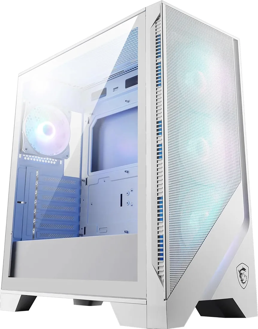 MSI mag Forge 320R Airflow White – Torre ATX Blanca con Máximo Flujo de Aire, Cristal Templado, 3 Ventiladores ARGB, USB 3.2, Chasis Gaming Premium foto 2