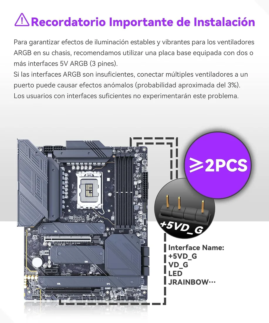 MUSETEX Y6 Caja PC, con 7 Ventiladores PWM ARGB de Espejo Infinito Preinstalados, Caja de Computadora ATX de Torre Mediana, Caja PC Gaming con Tipo-C, Cristal Templado de Vista Completa de 270°,Blanco foto 2