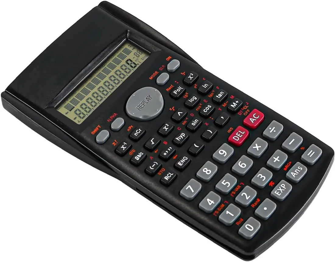 Calculadora Científica Portátil Calculadora De Funciones Científicas De Ingeniería con 240 Funciones Adecuada para Estudiantes Profesores Oficina De Negocios Negro
