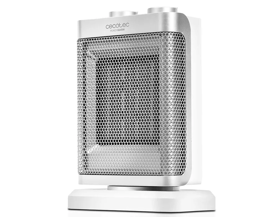 Cecotec Calefactor Baño Cerámico Ready Warm 6100 Ceramic Rotate. Oscilante, 1500 W, Termostato Regulable, 3 Modos, Protección sobrecalentamiento y antivuelco, 25 m2