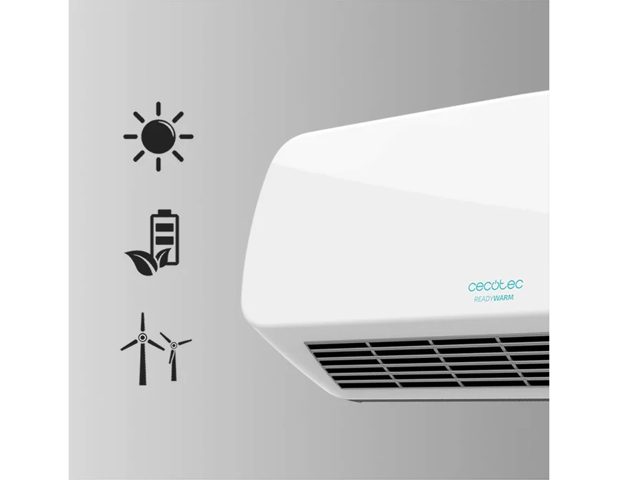 Cecotec Calefactor Eléctrico Bajo Consumo Cerámico Ready Warm 5200 Box Ceramic. 2000 W, Pantalla Digital, IPX2, Temporizador, 3 Modos, Protección sobrecalentamiento, Mando a distan foto 2