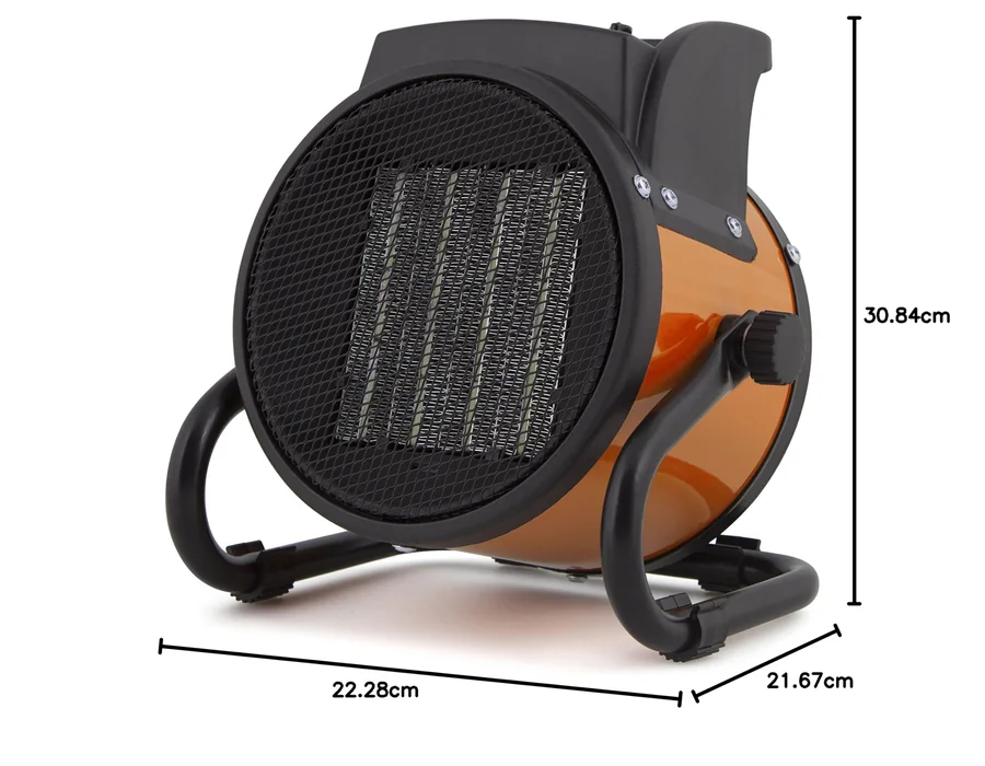 Orbegozo FHR 2040, Calefactor Eléctrico Cerámico Profesional, 2000 W, 2 Potencias de Calor, Control Ajustable Temperatura, Protección contra Sobrecalentamiento, Posición Ventilador foto 3