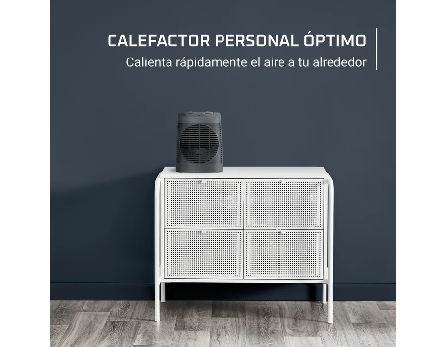 Rowenta Comfort Compact - Calefactor bajo consumo 2000 W, 2 velocidades, termostato mecánico función anti-heladas, Silence 44 dBA, modo Eco, ventilador aire frío, fácil transporte, foto 2