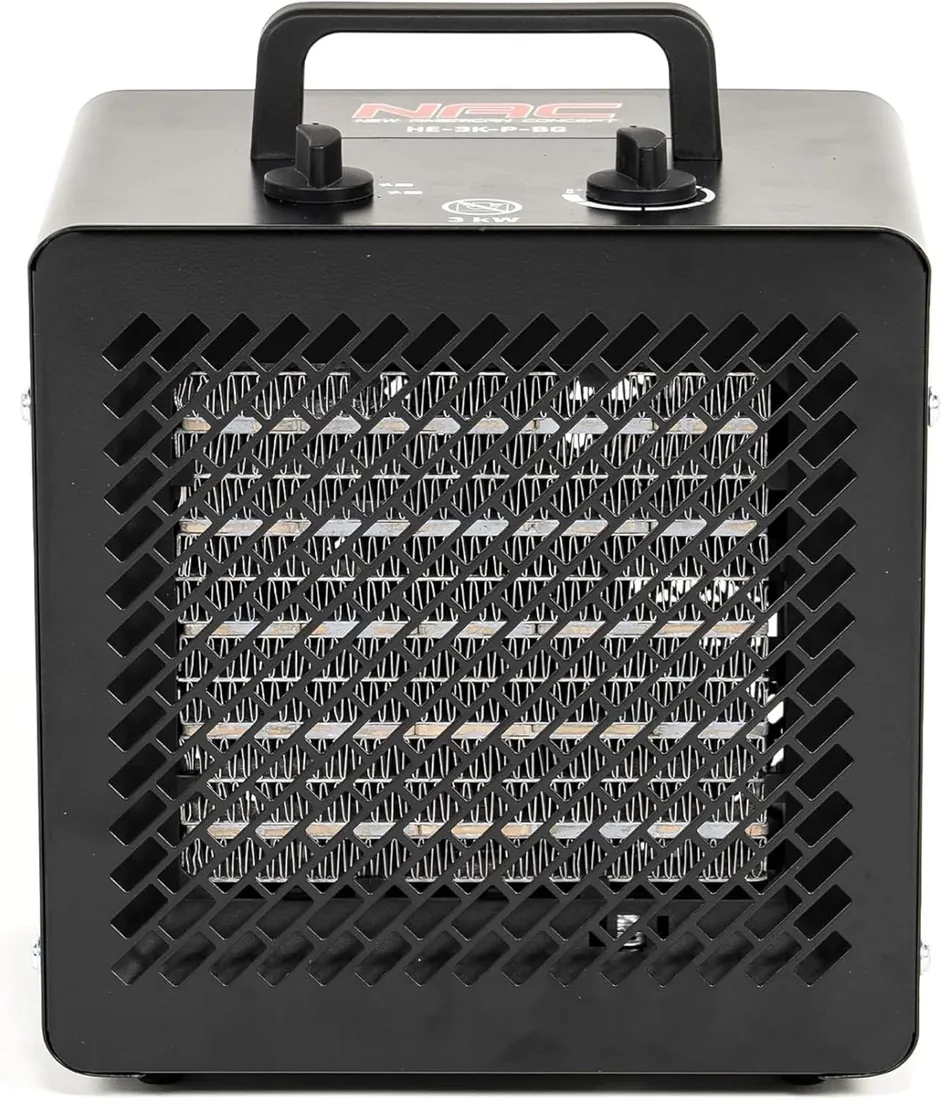 NAC Calefactor Ceramico Electrico 3000W - Calentador Electrico con 3 Niveles de Calefacción - Calefactor Portatil Industrial con Termostato, Cañon de Calor - Heater Electric para Garaje Taller Obra